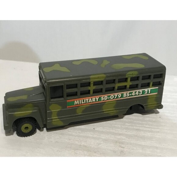 Vintage USA Military Toy Vehicles Set Of 3 Tank Motorcycle & Bus - Picture 8 of 16